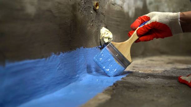Commercial Exterior Waterproofing project at a Topeka, IN business property by SJ Waterproofing Pros
